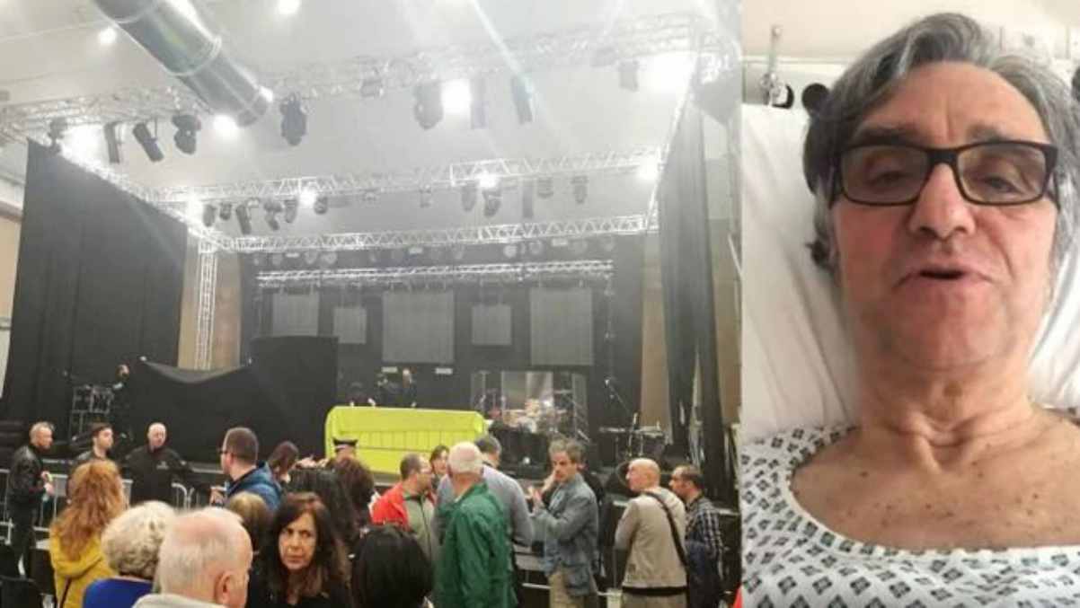 Stadio, paura per Gaetano Curreri: cade dal palco e finisce in ospadale