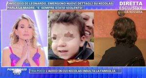 pomeriggio 5 barbara d'urso intervista mamma nicholas assassino di leonardo