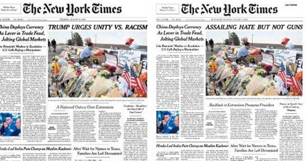 New York Times cambia titolo