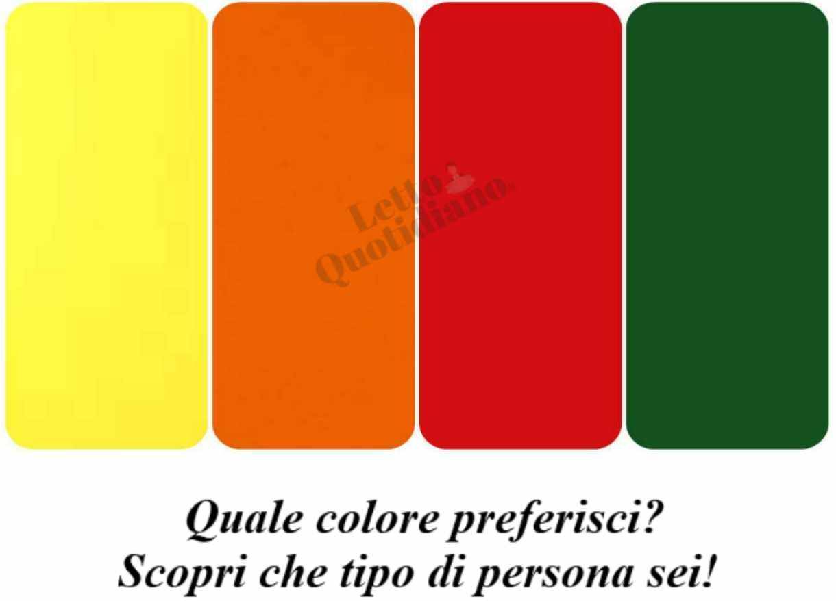 Test Quale Colore Ti Attrae Di Più La Risposta Rivela Che