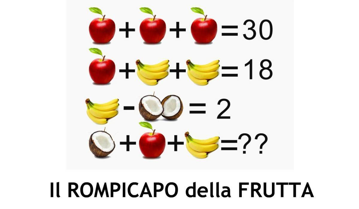 il rompicapo della frutta