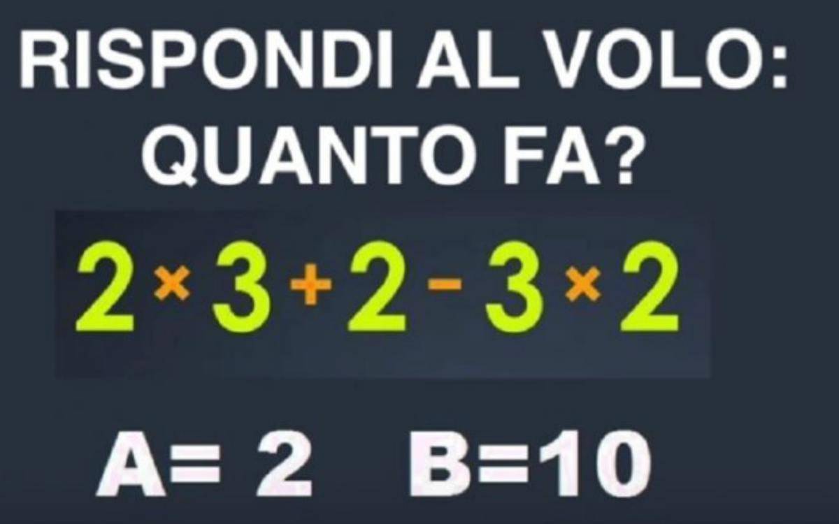 rompicapo matematico a tempo