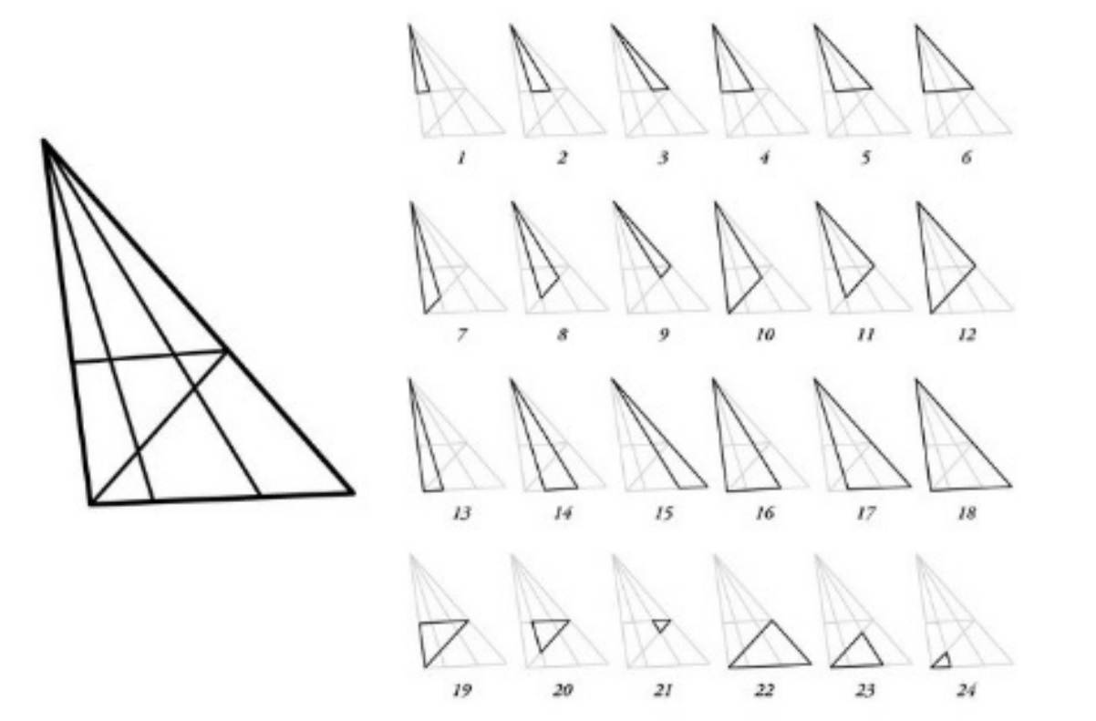 Rompicapo logico triangoli soluzione