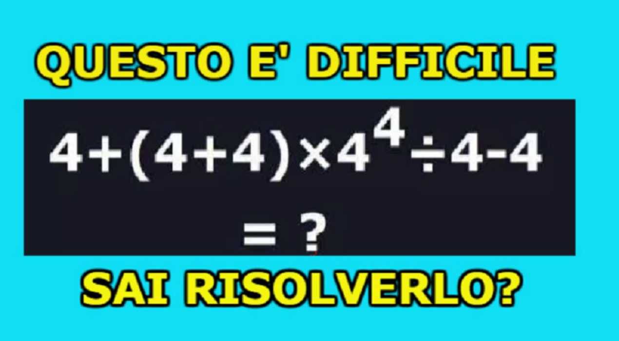 Rompicapo matematico dei 4