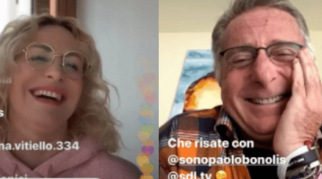 Paolo Bonolis e Antonella Clerici