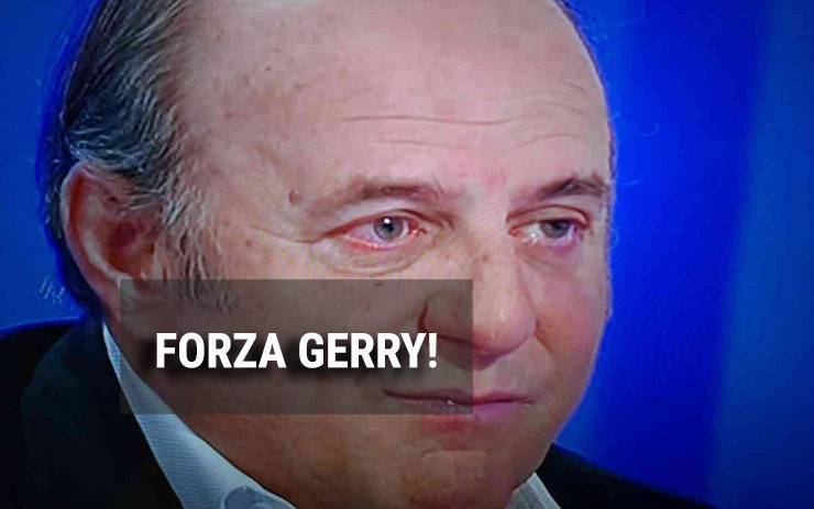 Gerry Scotti in lacrime per il dolore