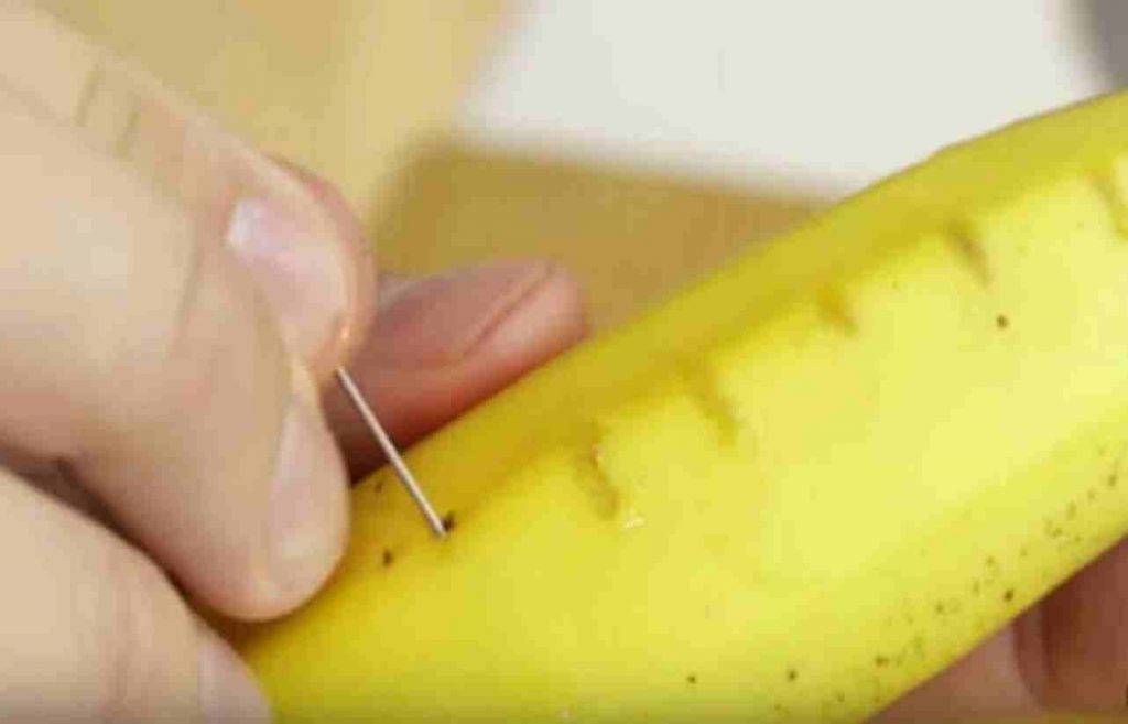 Cosa succede se buchi una banana con un ago?