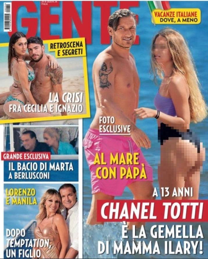 Chanel Totti fondoschiena bufera