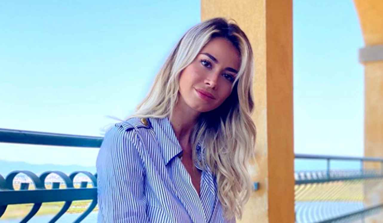 Diletta Leotta costume azzurro