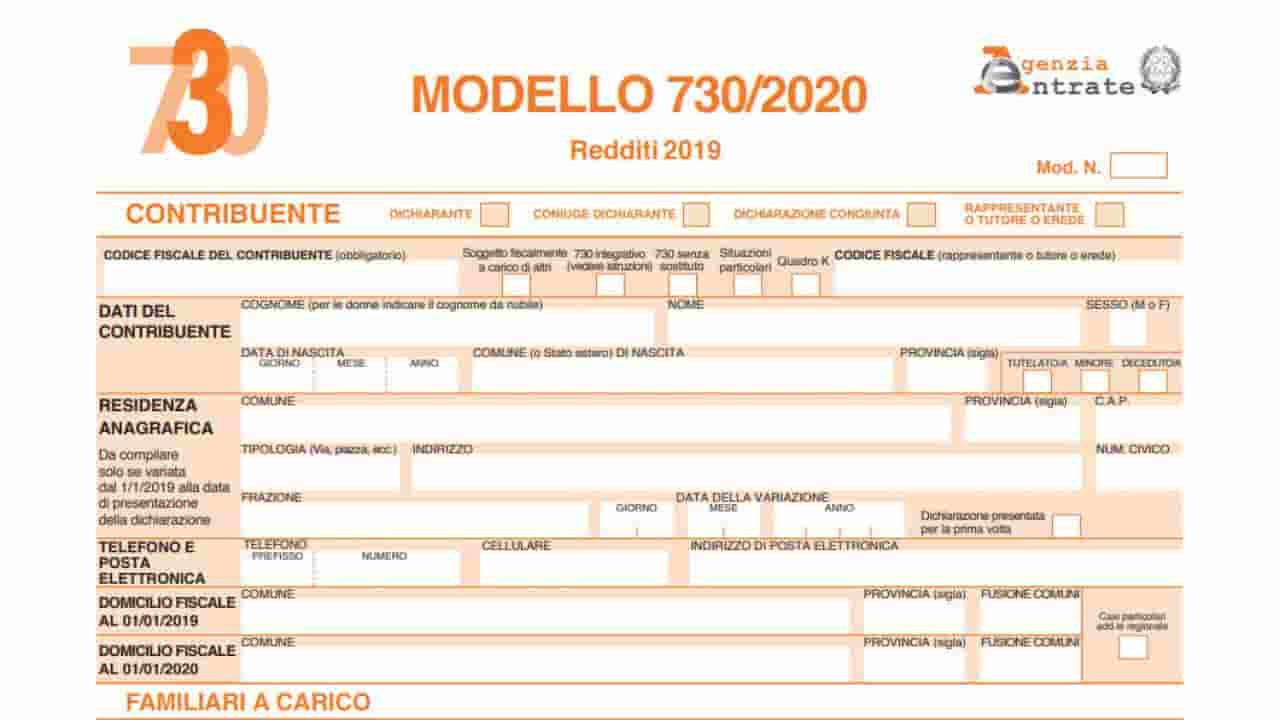 Modello 730/2020