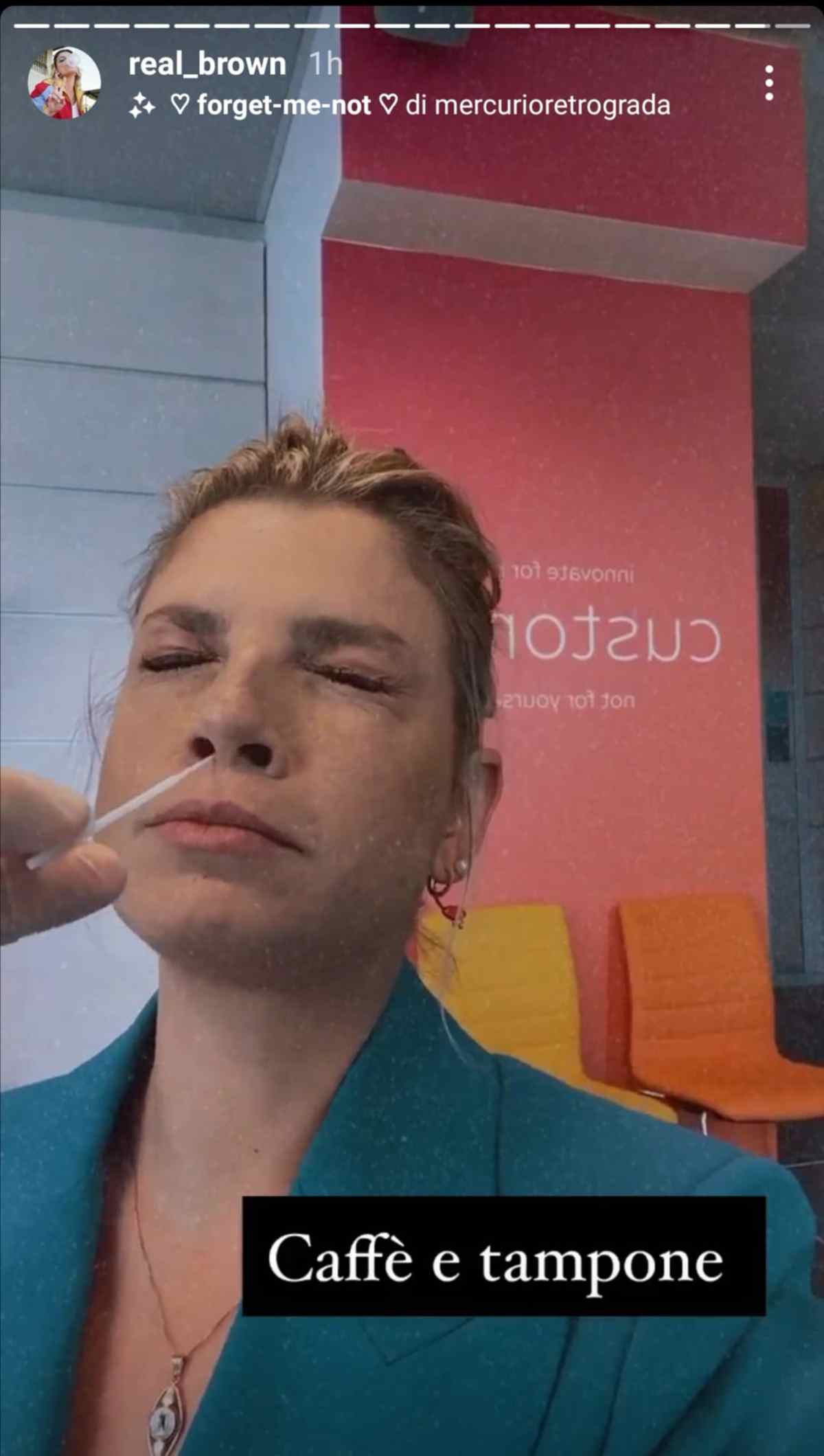 Emma Marrone tampone 