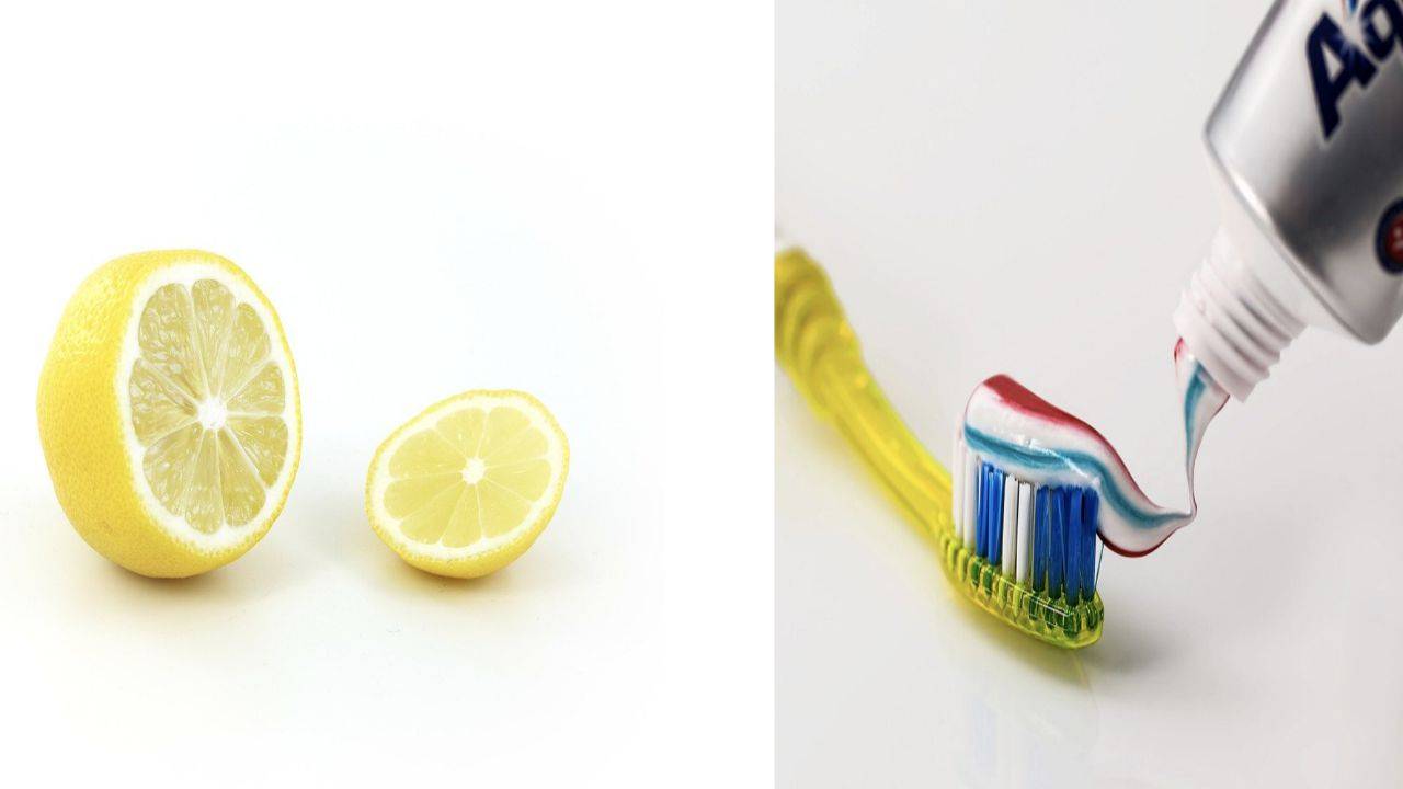 limone e dentifricio connubio che fa bene alla pelle