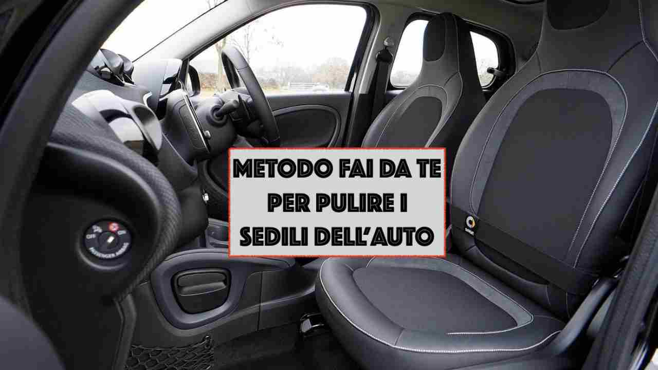 Metodo fai da te per pulire sedili auto