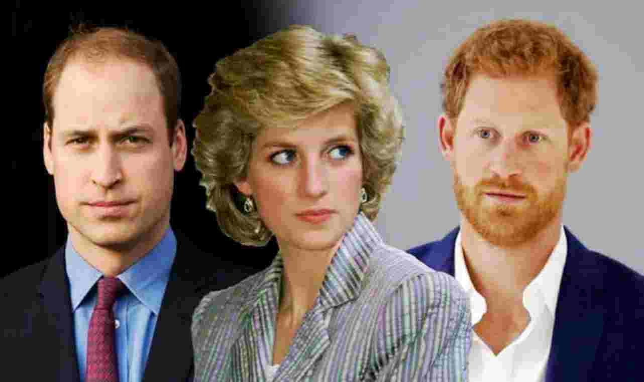 Lady Diana, william e Harry c