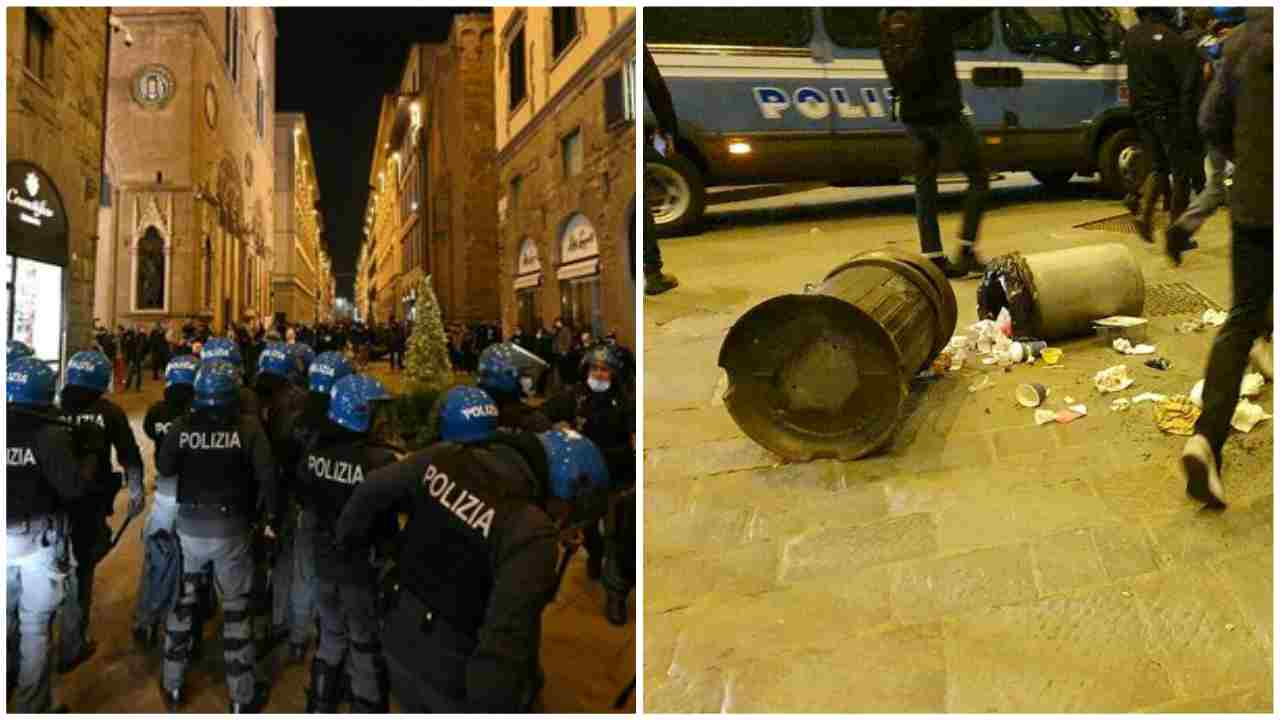 manifestazione scontri firenze