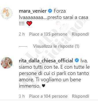 mara venier e rita dalla chiesa scrivono a iva zanicchi