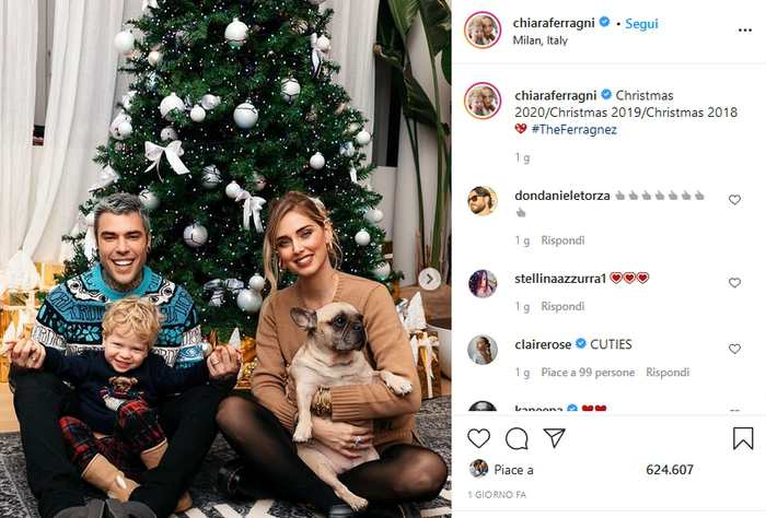 Chiara Ferragni, post su Instagram