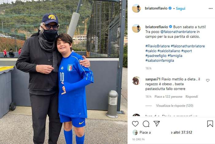 Flavio Briatore, post su Instagram