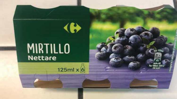 nettare mirtillo carrefour ritirato