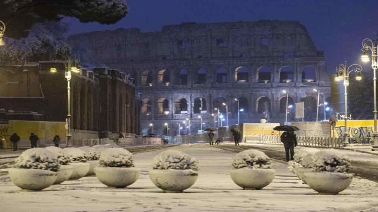 Neve a Roma nel 2018