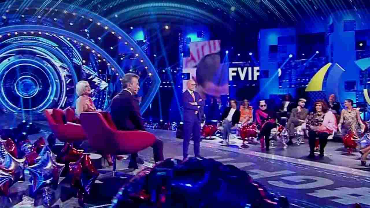 Lo studio tv del Grande Fratello Vip