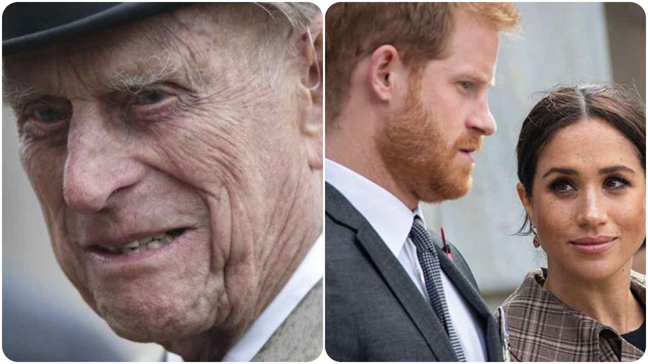 harry e meghan al funerale di Filippo