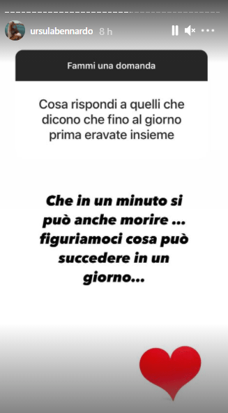 Ursula Bennardo Storie Instagram