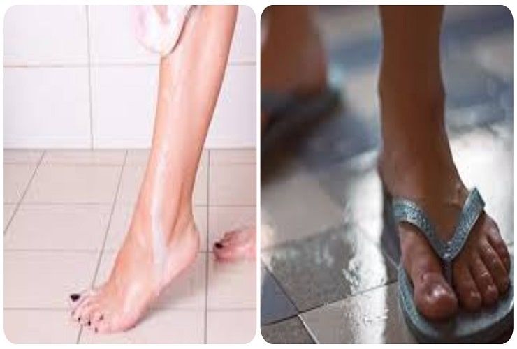 Indossare infradito nelle docce pubbliche -Lettoquotidiano