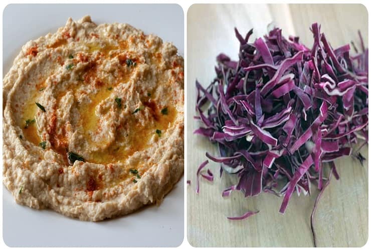 Merenda di humus e cavolo rosso -Lettoquotidiano