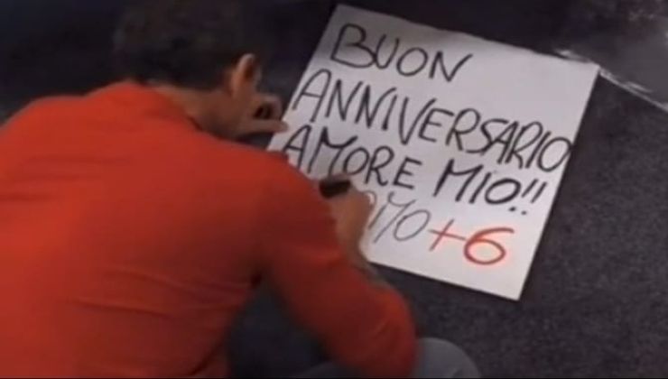 cartellone di buon anniversario di Aldo Montano