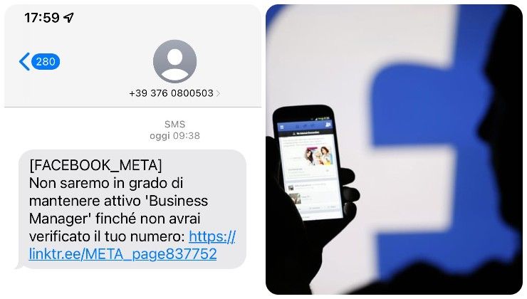 Truffa SMS su Facebook