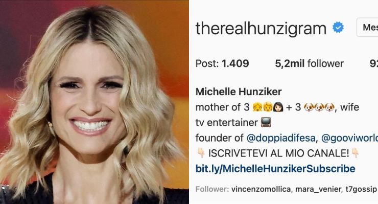 Michelle Hunziker dettaglio Instagram