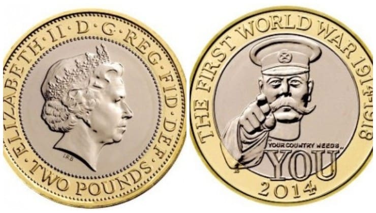 Moneta della commemorazione dello scoppio della Prima Guerra Mondiale