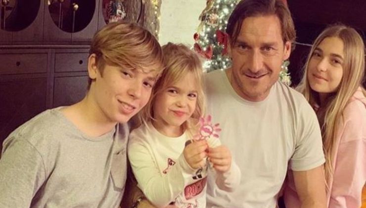 Totti y sus hijos