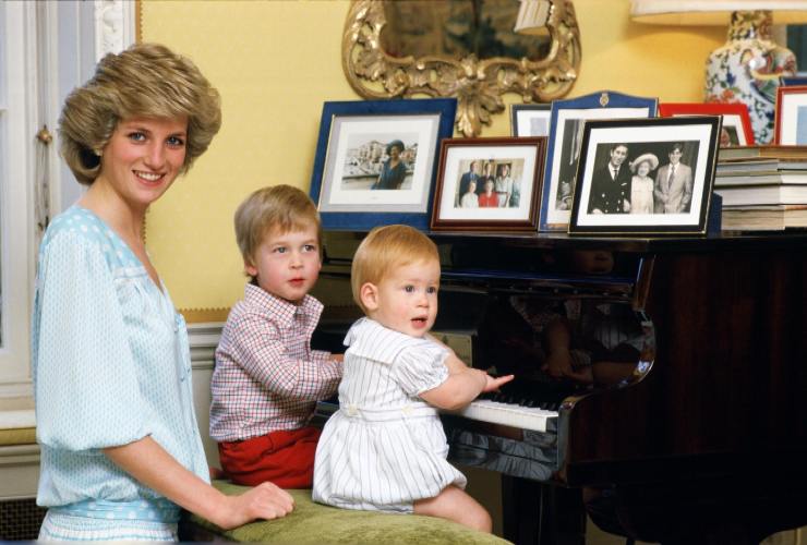 Lady Diana con i figli