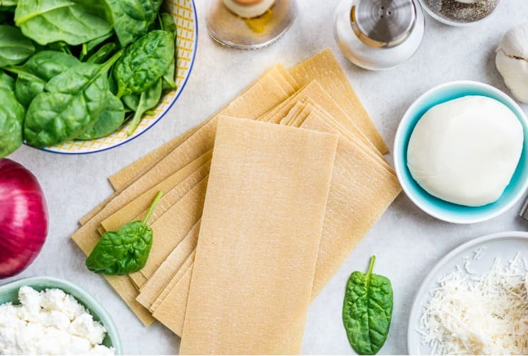 Ingredienti lasagna ricotta e spinaci