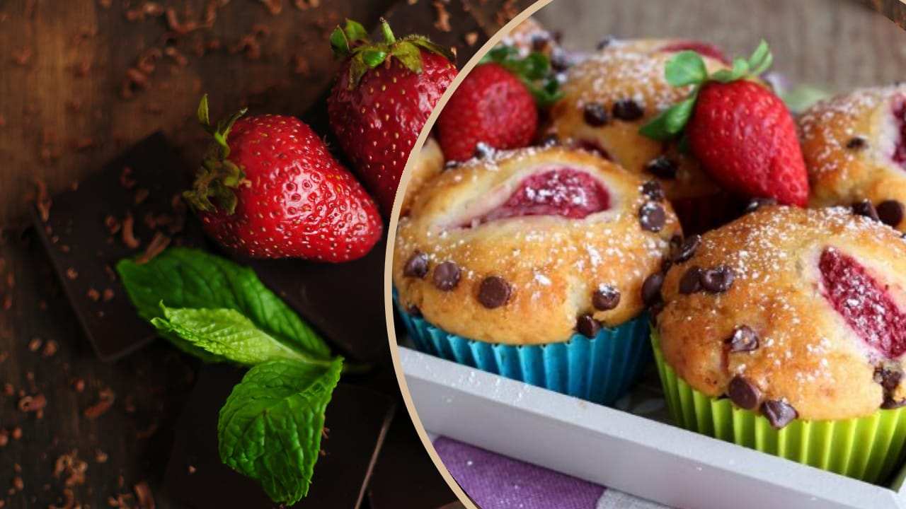 muffin cioccolato fragole