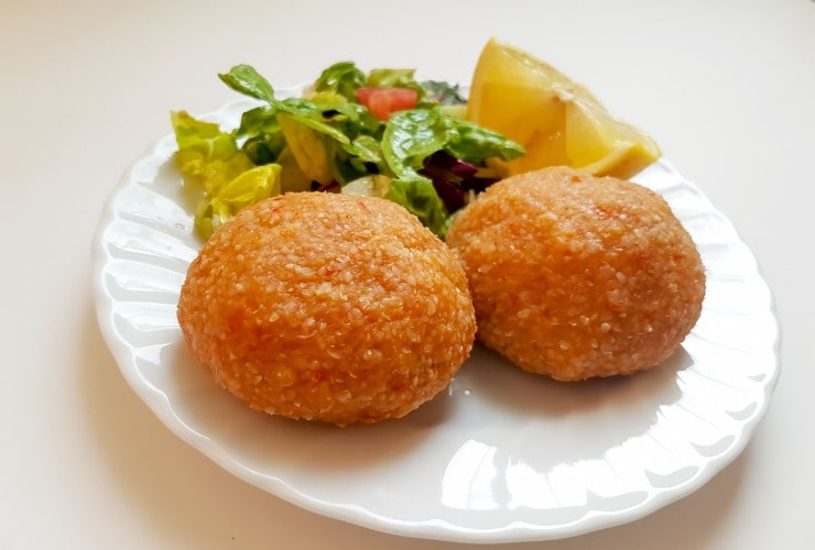 Polpette di verdure con contorno