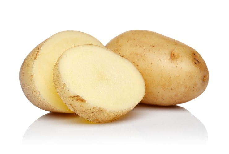 Mezza patata cruda