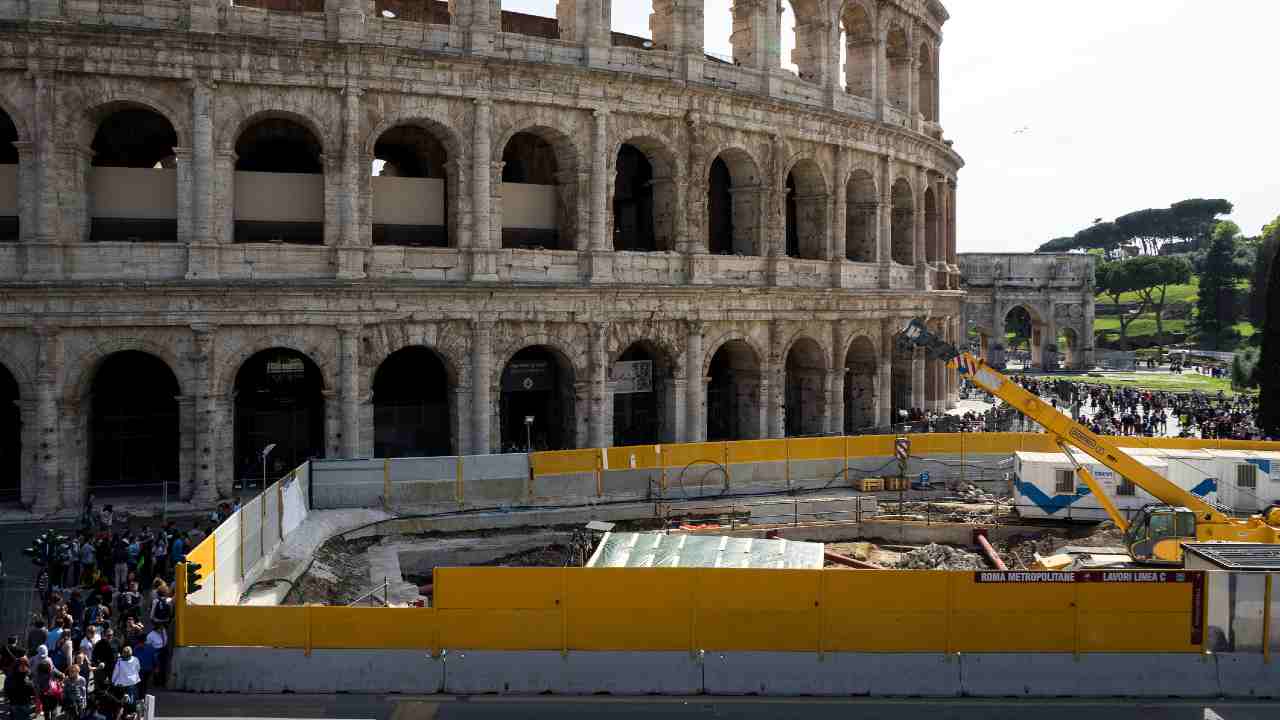 Cantiere metro C Roma