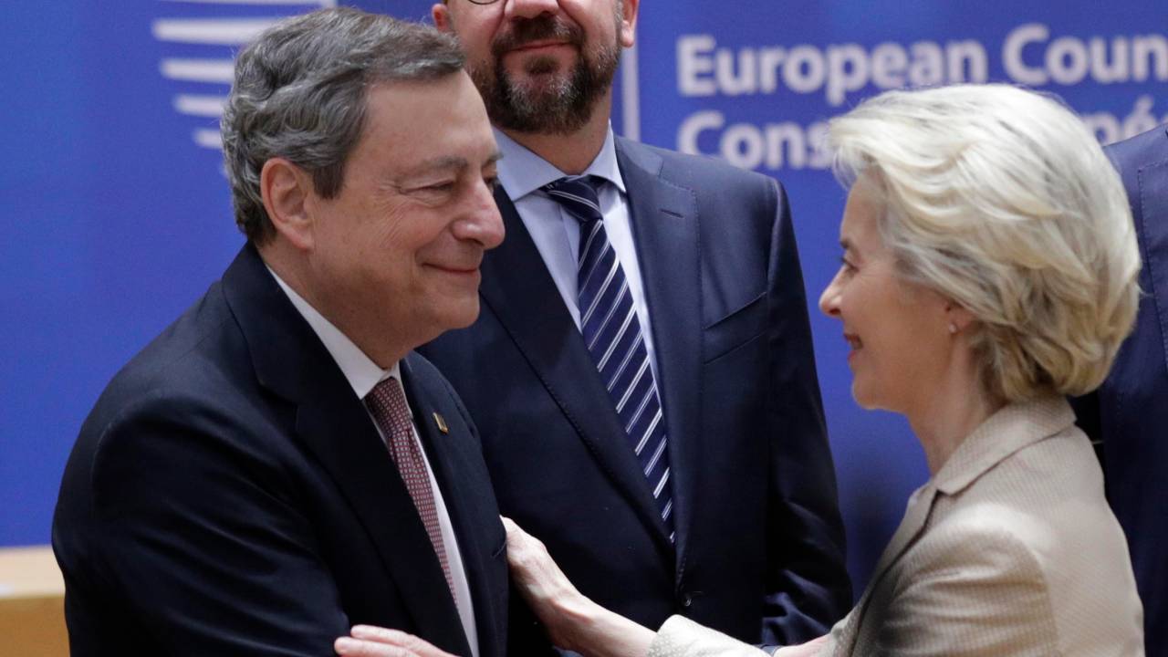 Mario Draghi e Ursula von der Leyen