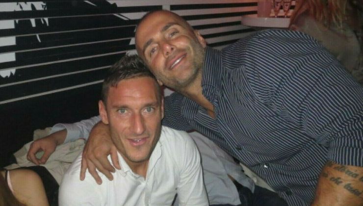 Alex Nuccetelli e Francesco Totti 