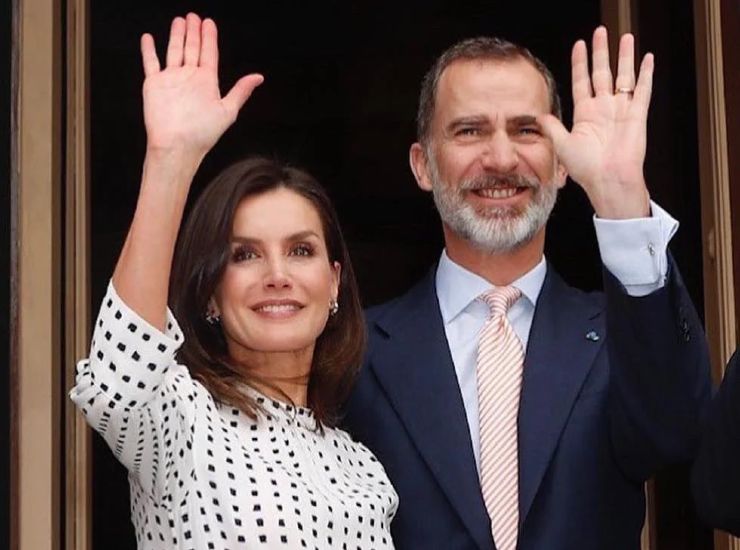 Letizia di Spagna e il marito