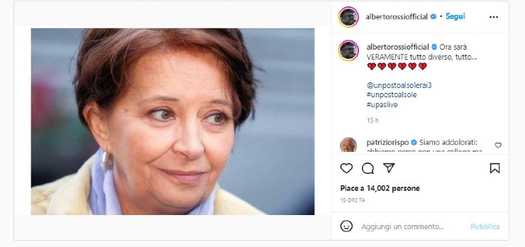 Attrice scomparsa di Un posto al sole