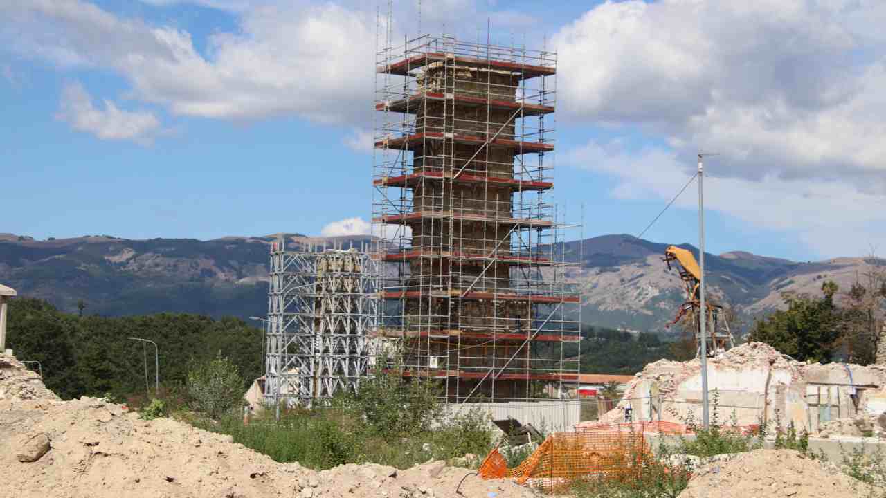 Un cantiere ad Amatrice