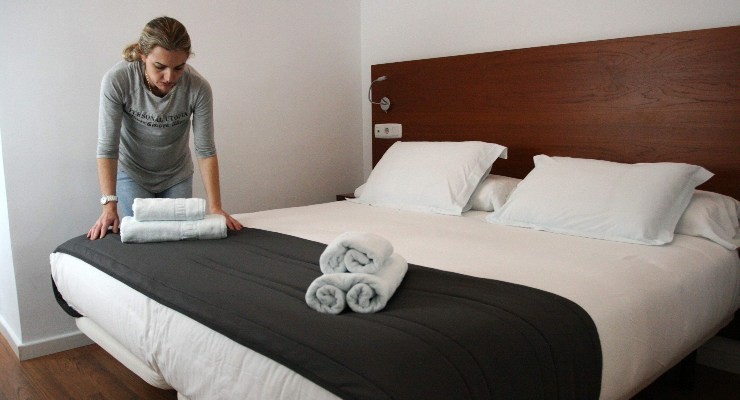 Un letto come da hotel