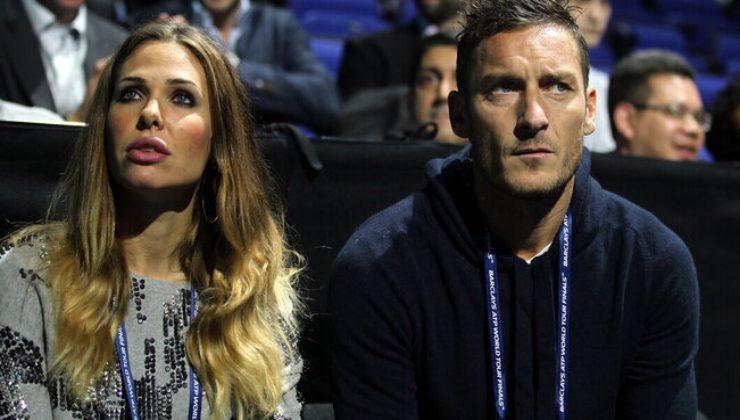 Francesco Totti e Ilary Blasi allo stadio