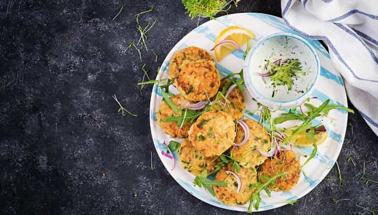 Polpette di pesce e rucola