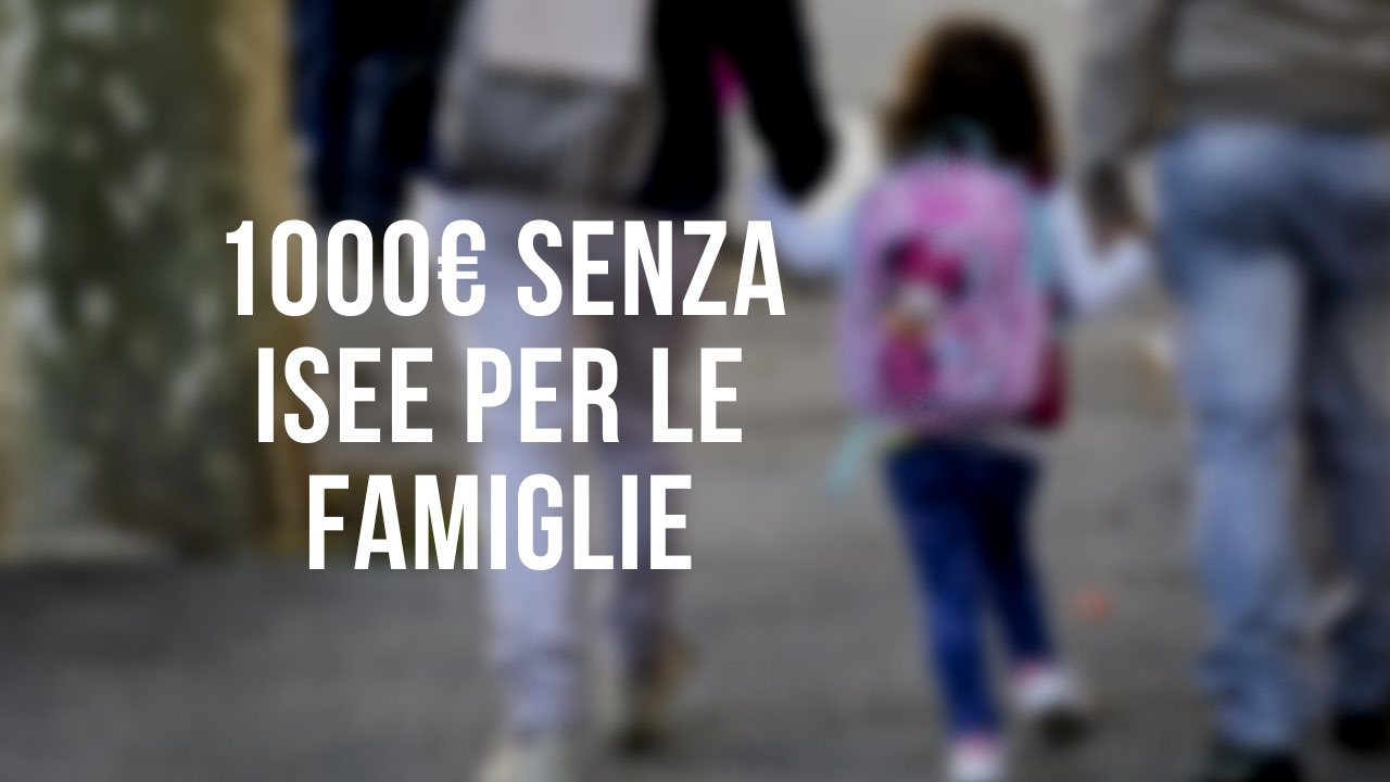 Bonus famiglie senza isee