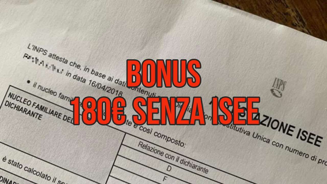 Bonus senza isee